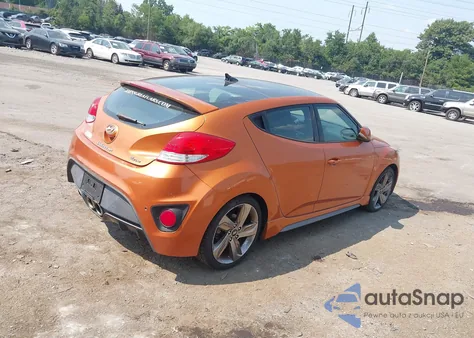 2014 Hyundai Veloster Turbo W/Black from USA, damaged, VIN KMHTC6AE7EU191851